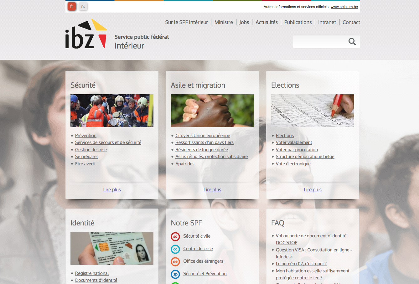 screenshot website FOD Binnenlandse Zaken